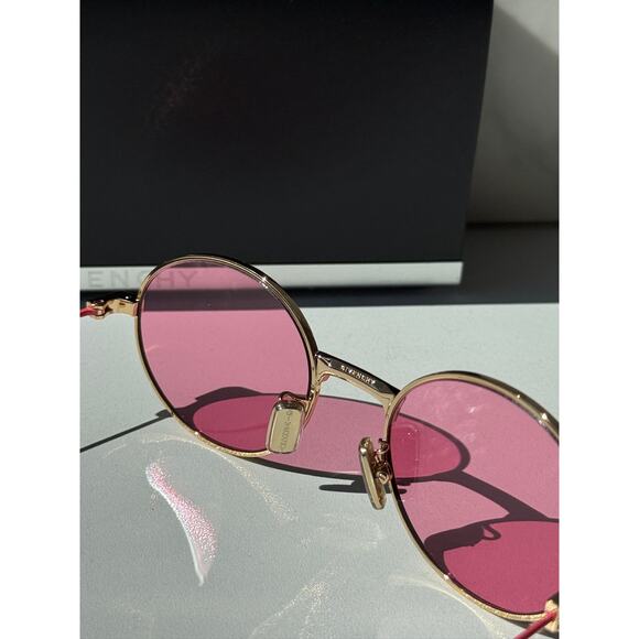 NEW Givenchy GV40107U Oval Gold Pink Sunglasses $450 main image 5